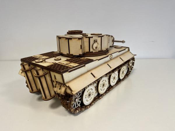 Panzerkampfwagen VI „Tiger“ WWII Tank as 3D large model - Side vie rear RH